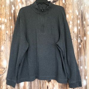 Calvin Klein Gray 1/4 Zip Long Sleeve Pullover Shirt